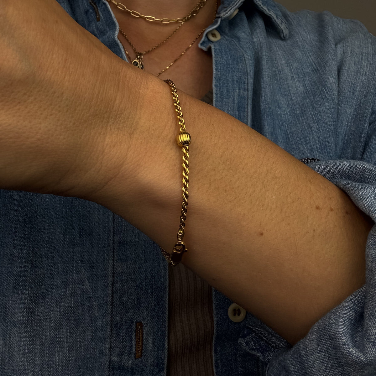 7" Rope Diamond Cut Bracelet