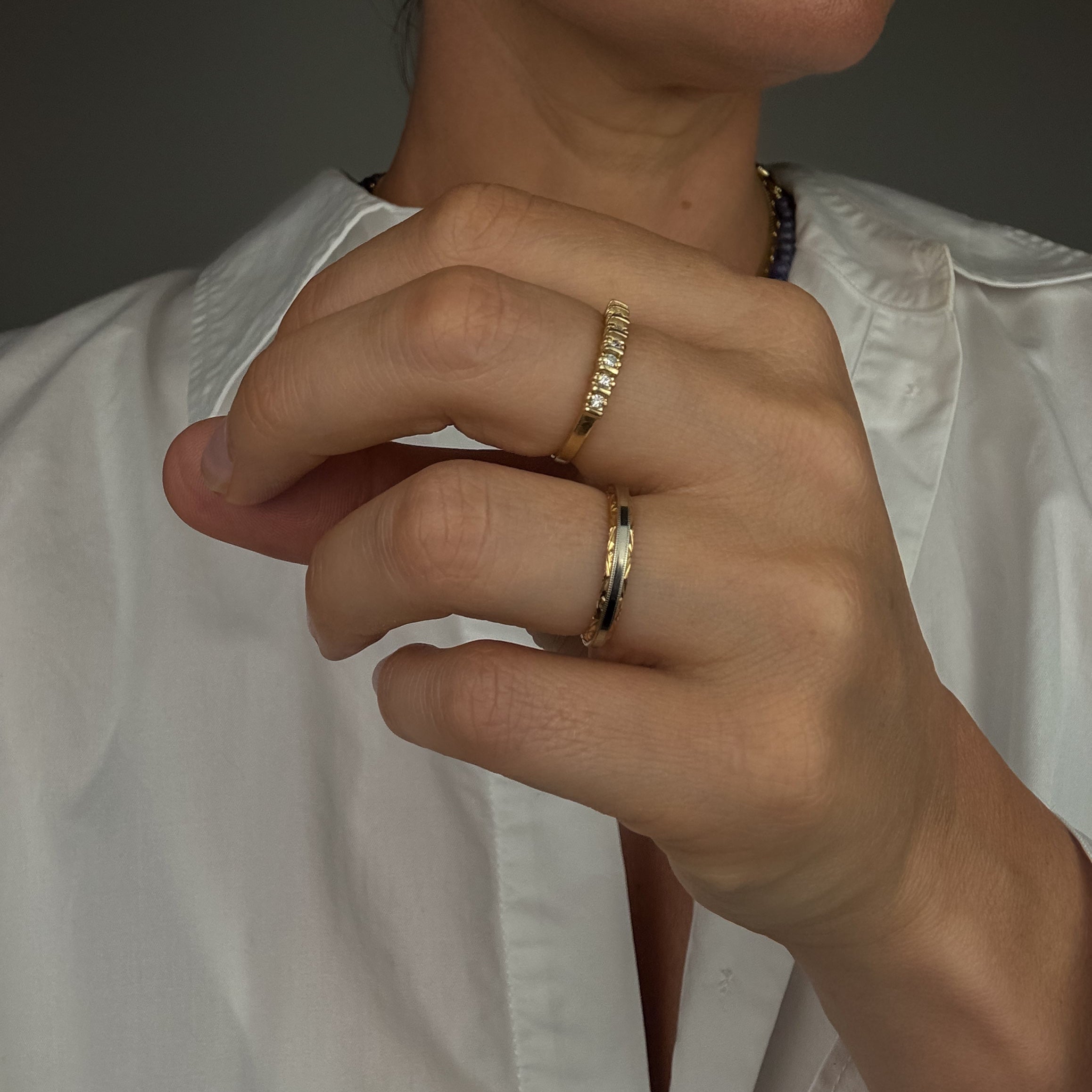 2.9mm Engraved Two-Tone Band