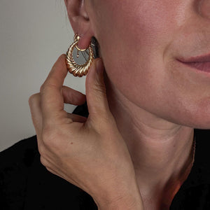 32mm Large Oval Twist Hoops
