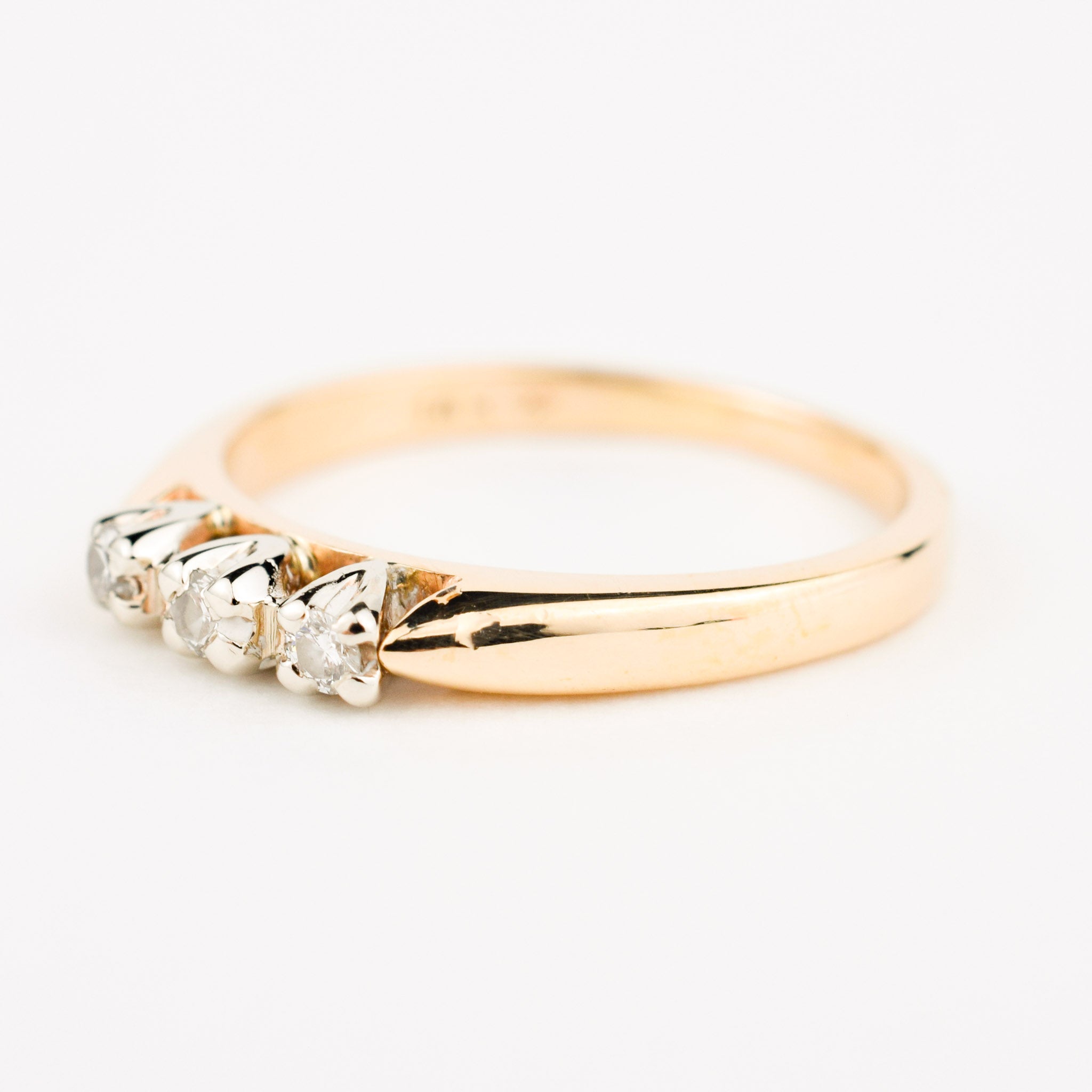 vintage diamond trilogy ring 