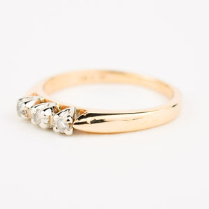 vintage diamond trilogy ring 