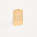 vintage gold dog tag charm 