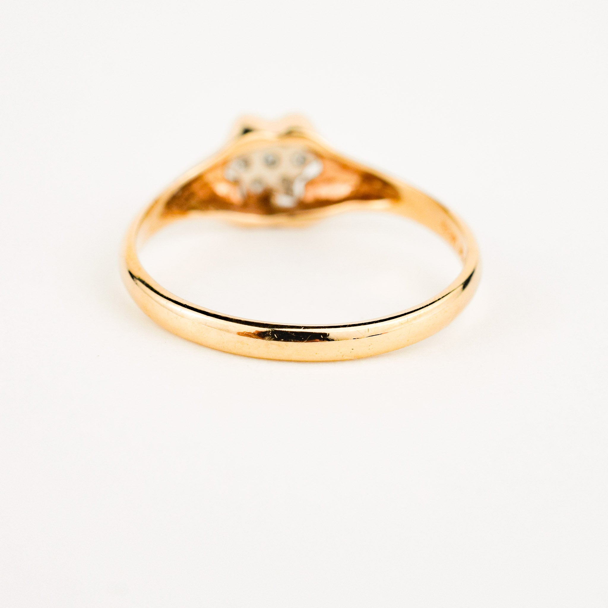 vintage diamond floral ring 