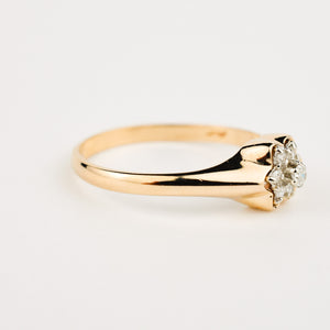 vintage diamond floral ring 
