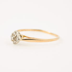 vintage dainty diamond cluster ring