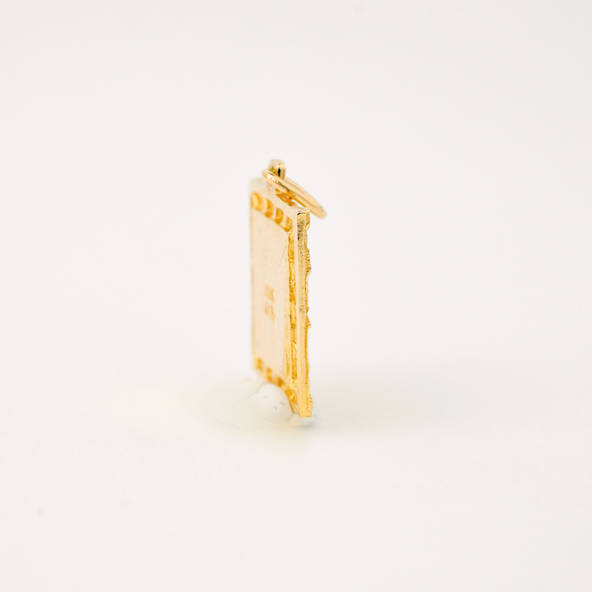 vintage gold 'A' charm pendant 
