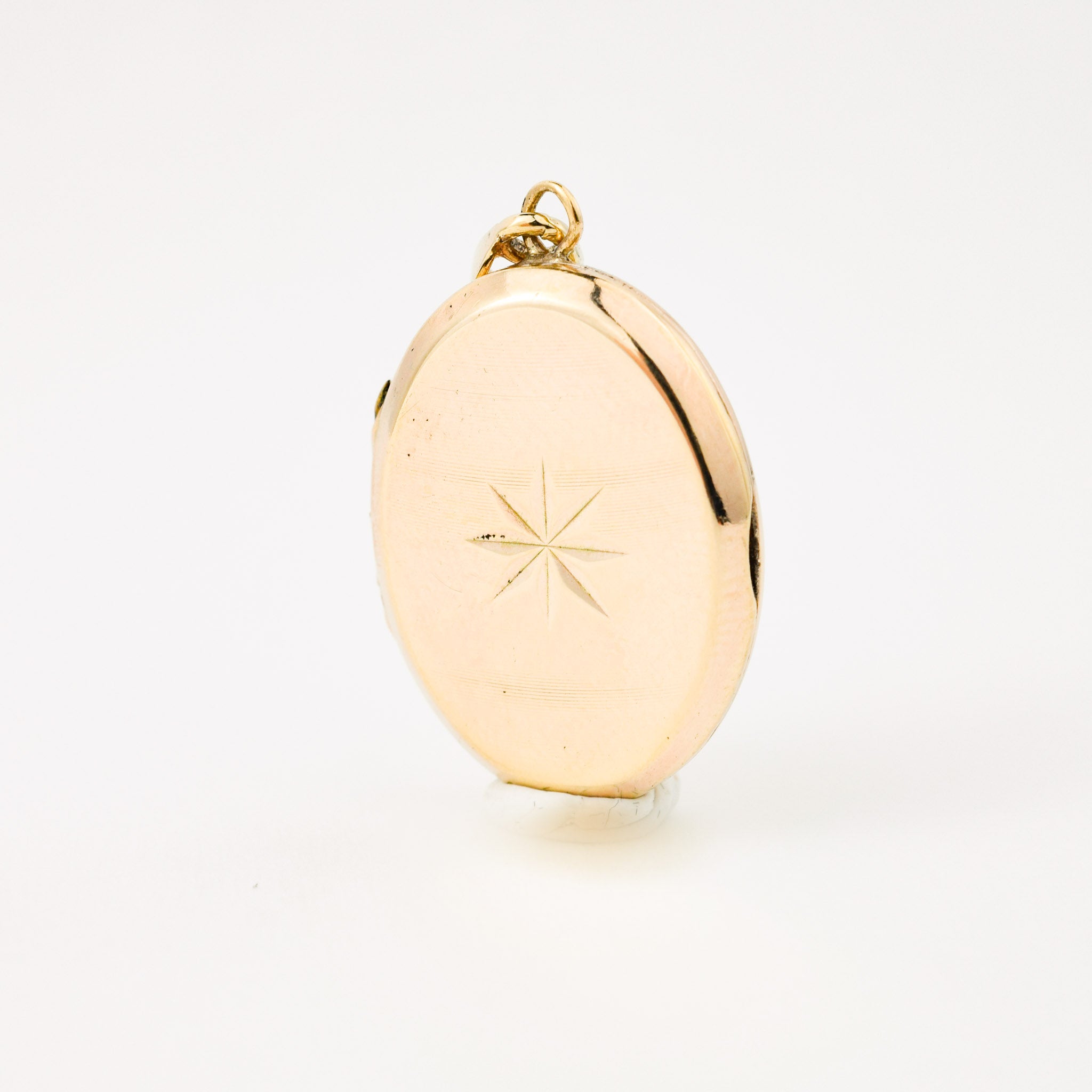 antique gold celestial locket