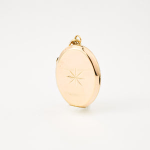 antique gold celestial locket