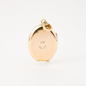antique gold celestial locket