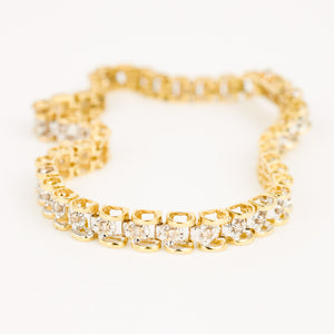 vintage gold diamond gate link bracelet 