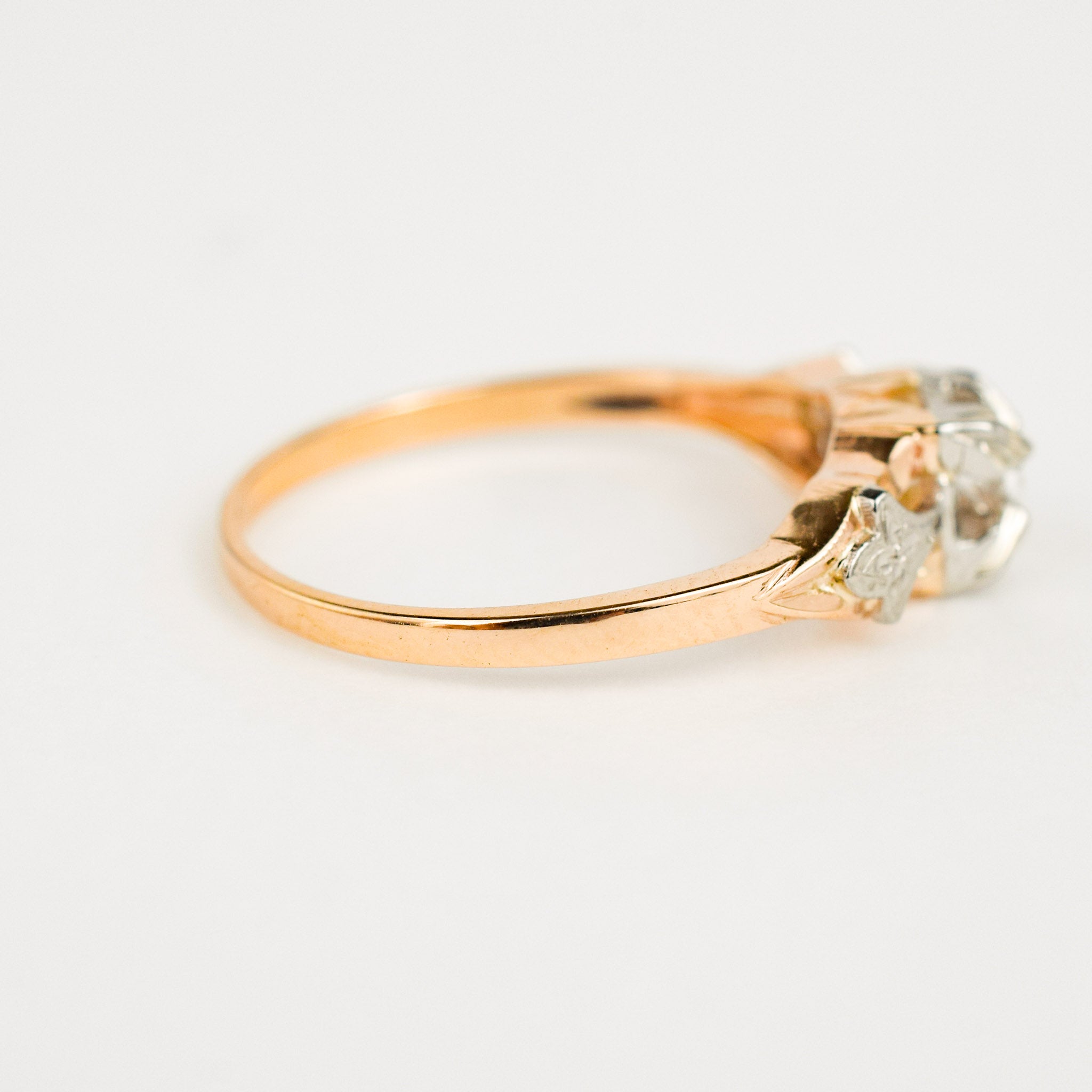 antique engagement ring with old mine cut diamond 