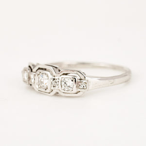 Antique Art Deco Diamond Trilogy Ring 