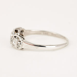 Antique Art Deco Diamond Trilogy Ring 