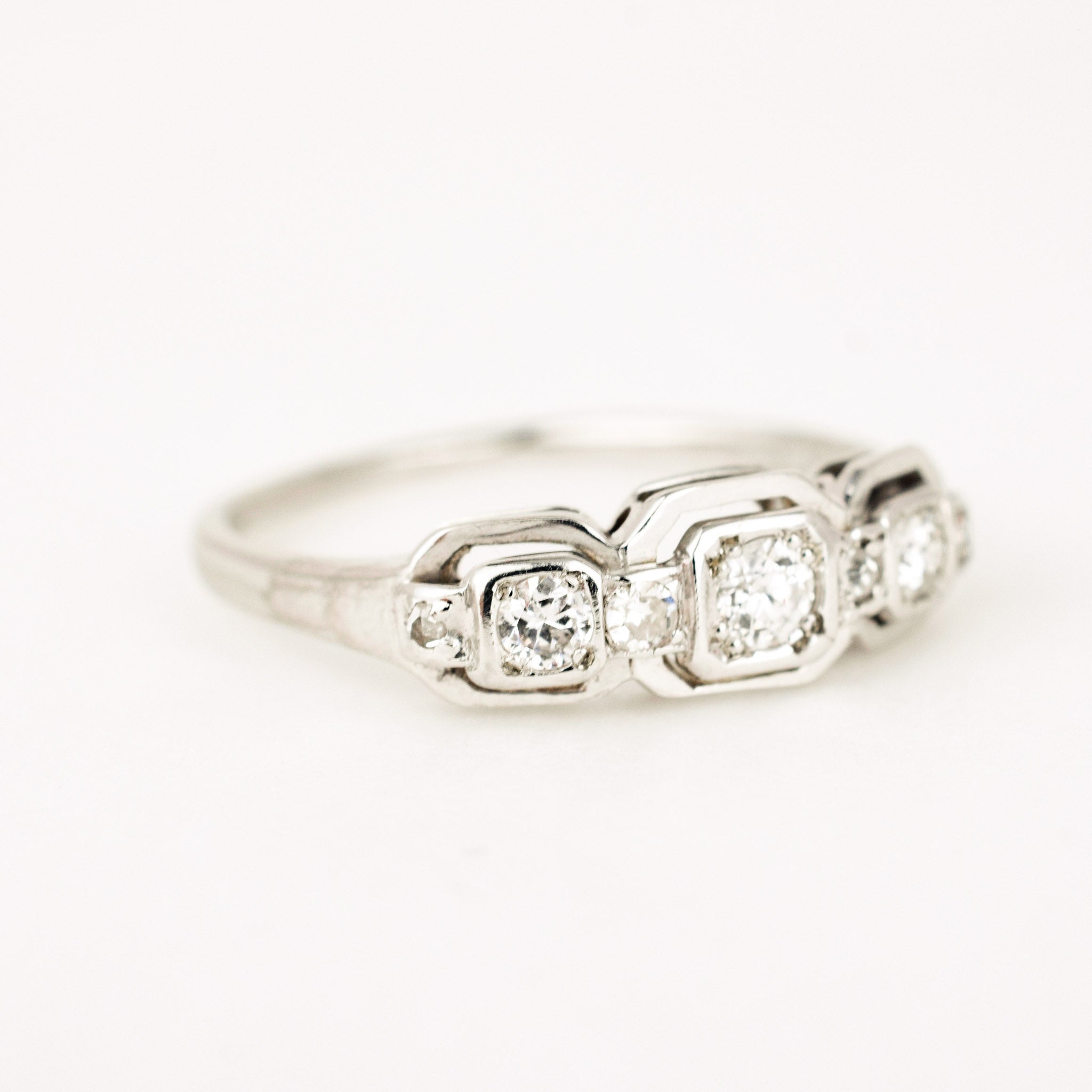 Antique Art Deco Diamond Trilogy Ring 