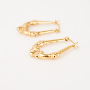vintage gold filigree hoop earrings 