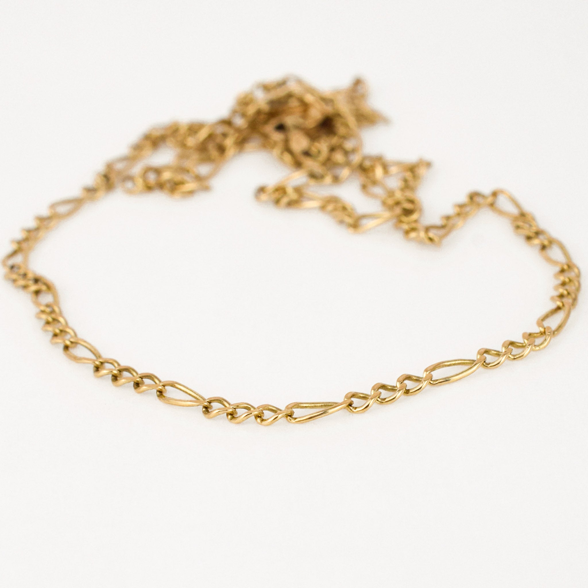 vintage gold figaro necklace