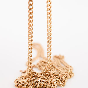 vintage gold curb chain necklace