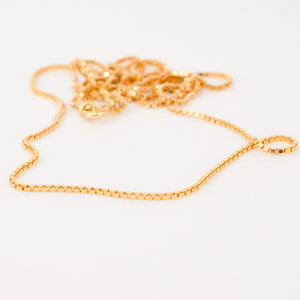 vintage 18k box chain necklace