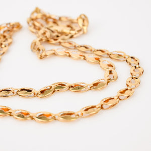vintage gold 18k mariner link necklace 