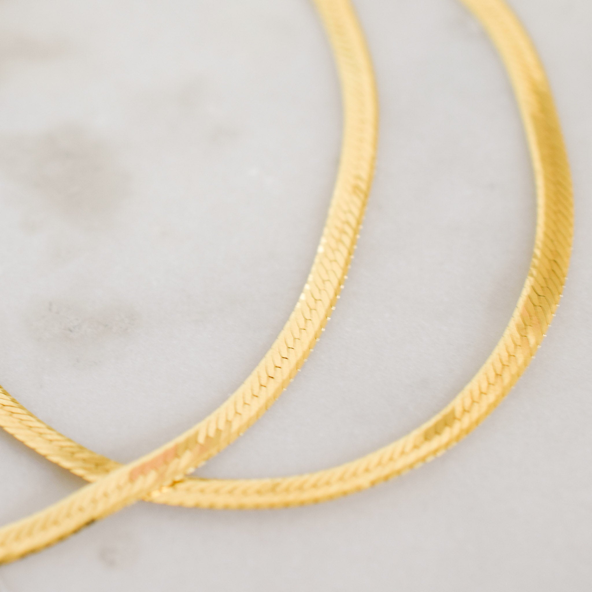 vintage 18k herringbone necklace