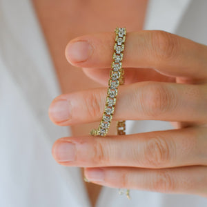 vintage gold diamond gate link bracelet