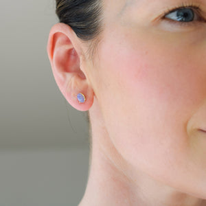 Oval Opal Stud Earrings