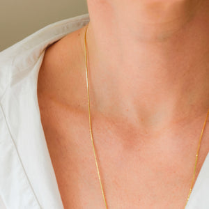 vintage 18k box chain necklace