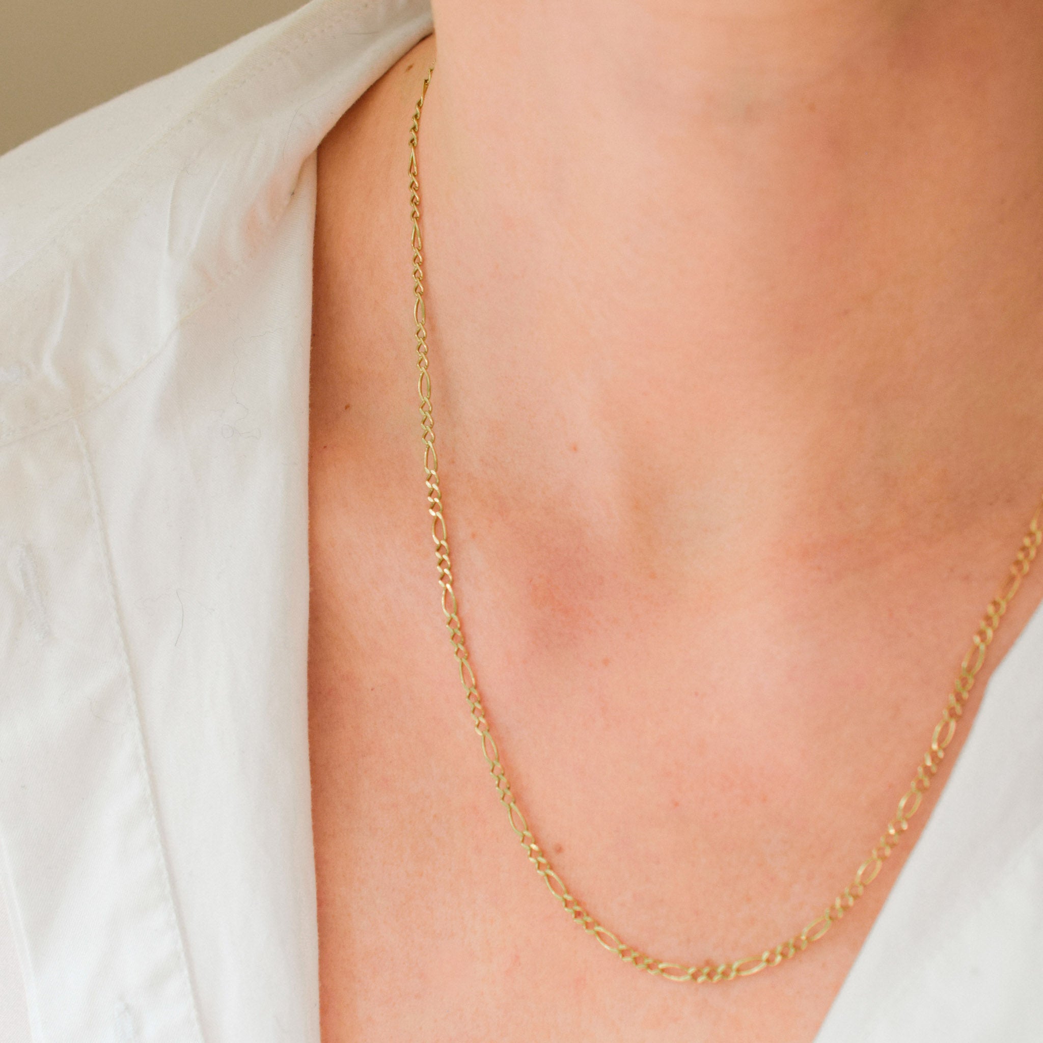 vintage gold figaro necklace