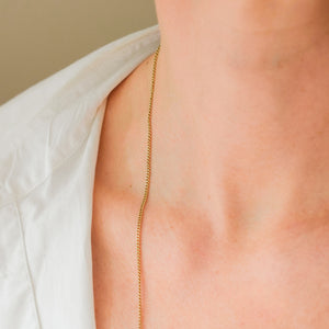 vintage gold curb chain necklace