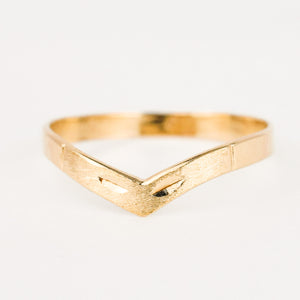 vintage gold wishbone ring 