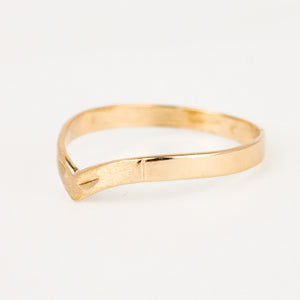 vintage gold wishbone ring 