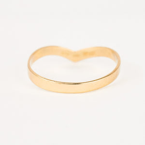 vintage gold wishbone ring 
