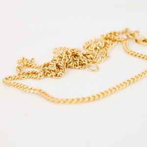 vintage 14k gold curb chain necklace
