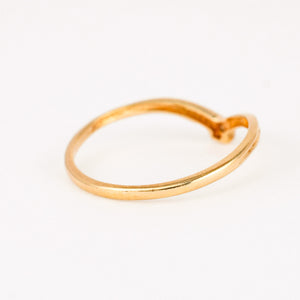 VINTAGE GOLD DIAMOND WISHBONE RING