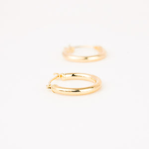 vintage gold 14k hoop earrings 
