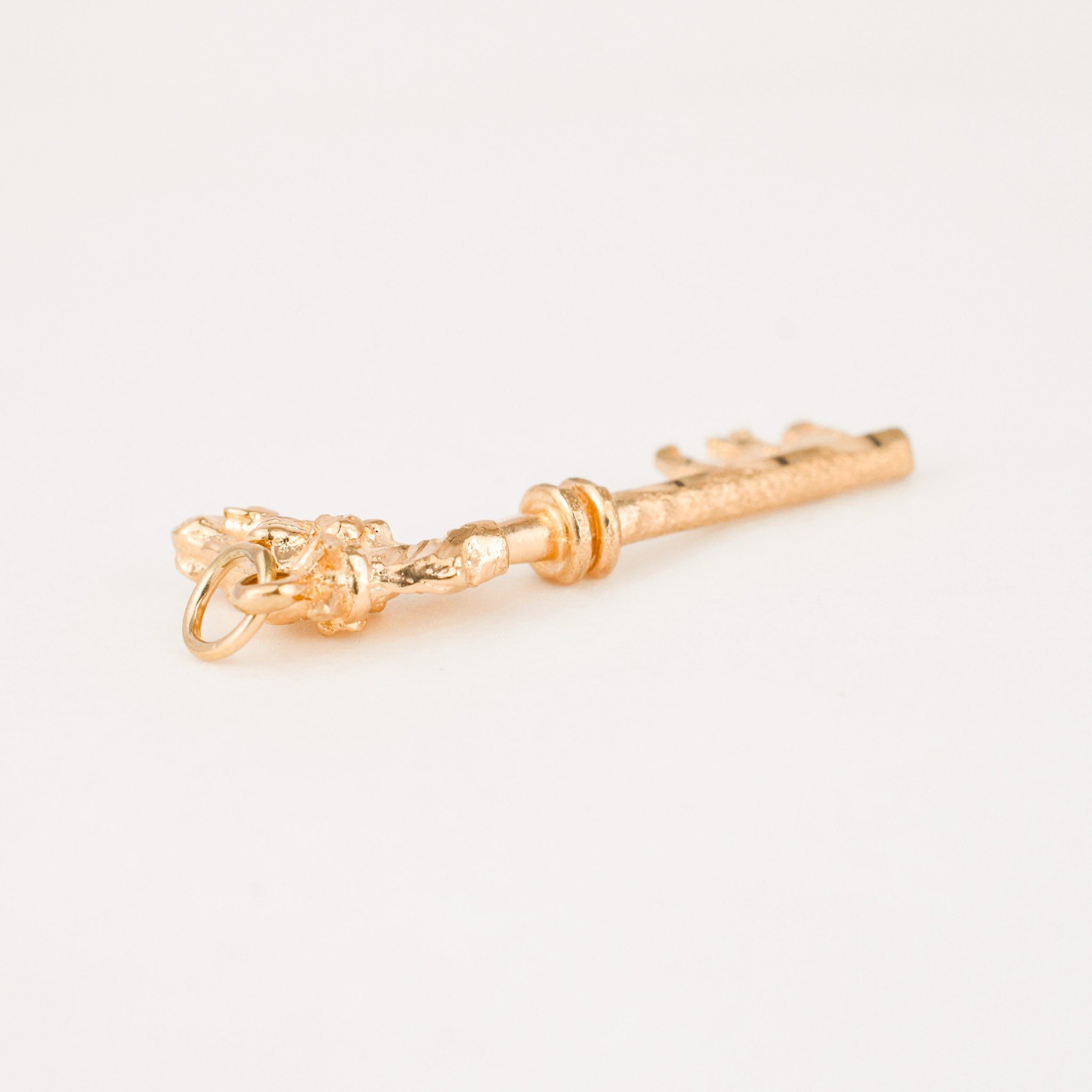 vintage gold horse key pendant 