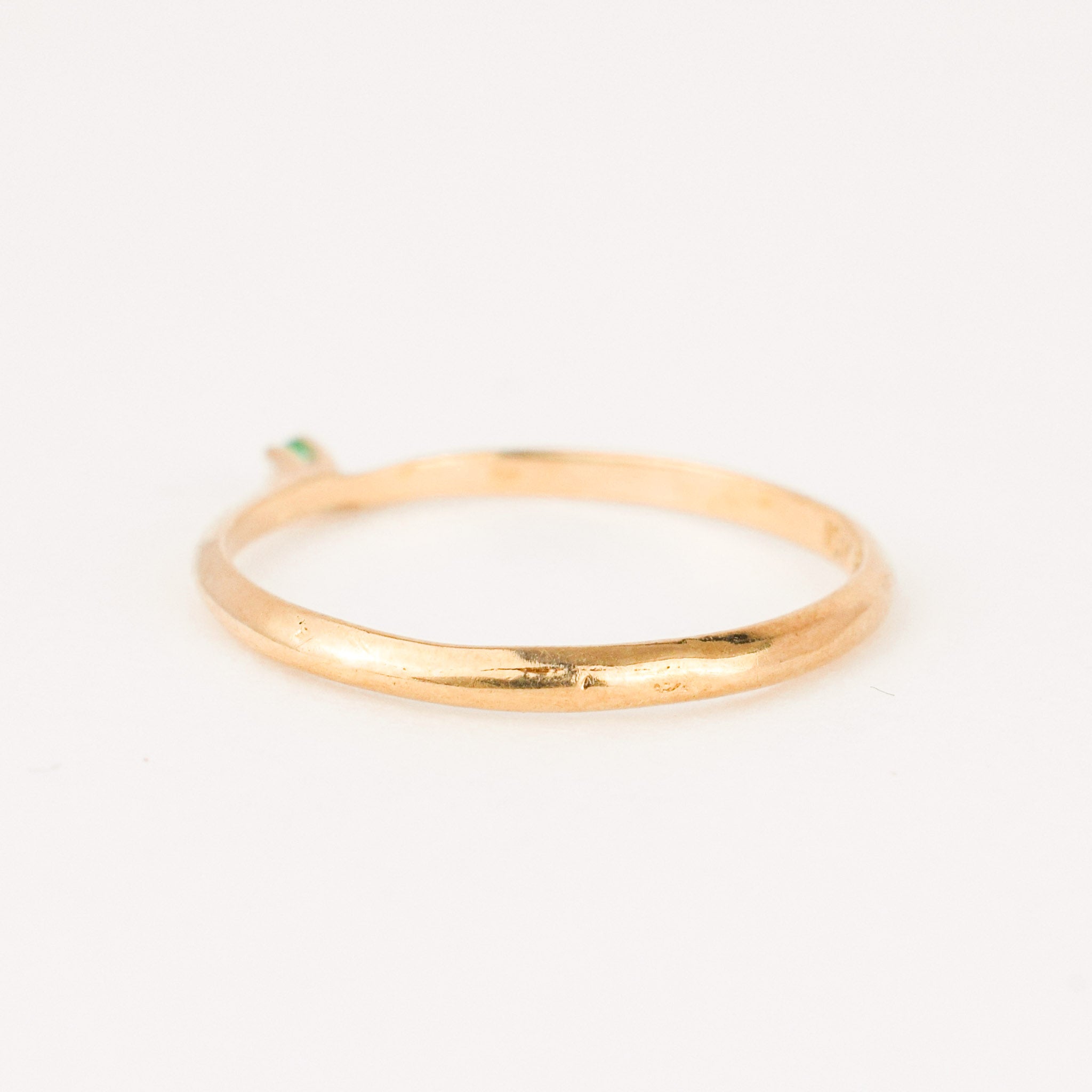 dainty emerald gold ring 