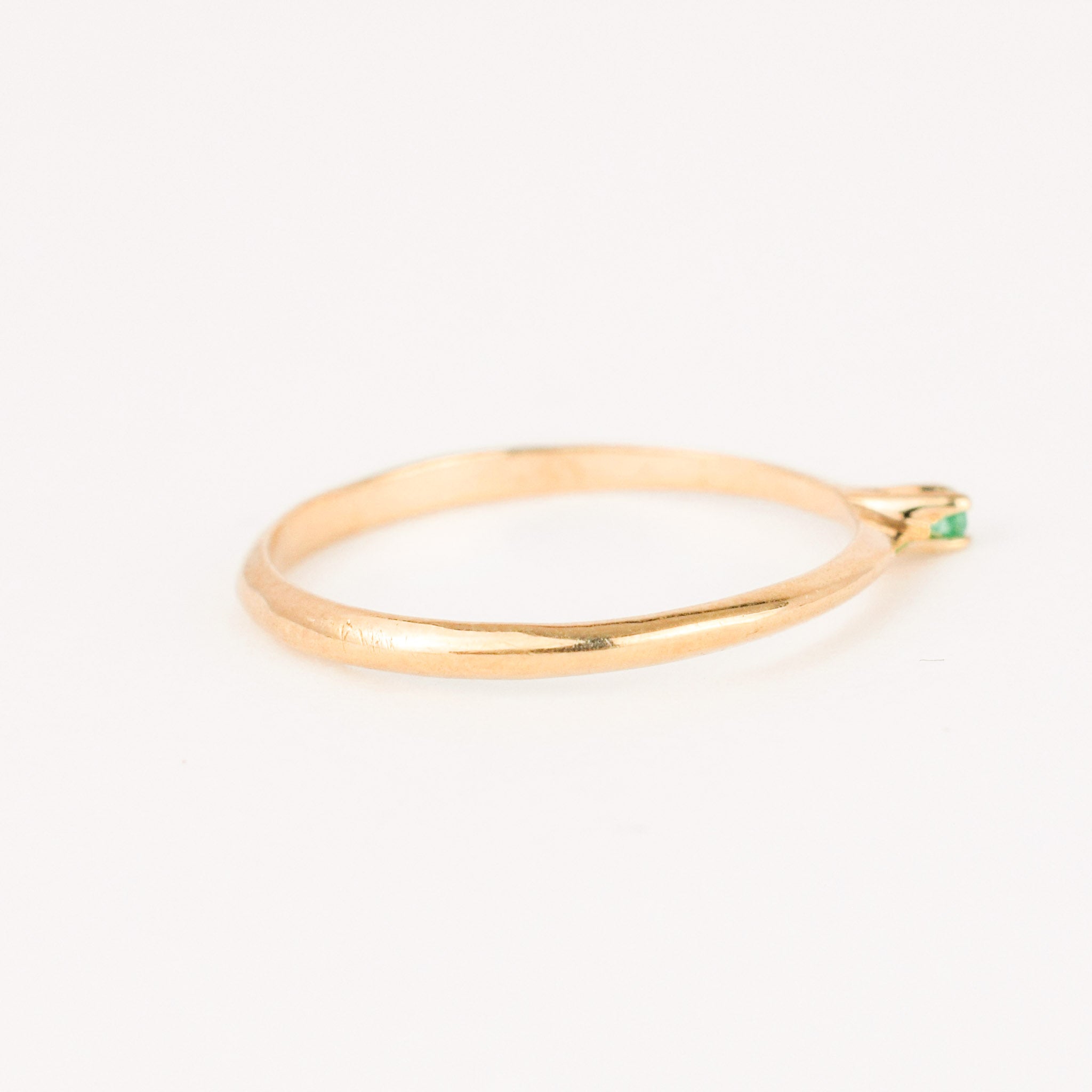 dainty emerald gold ring 
