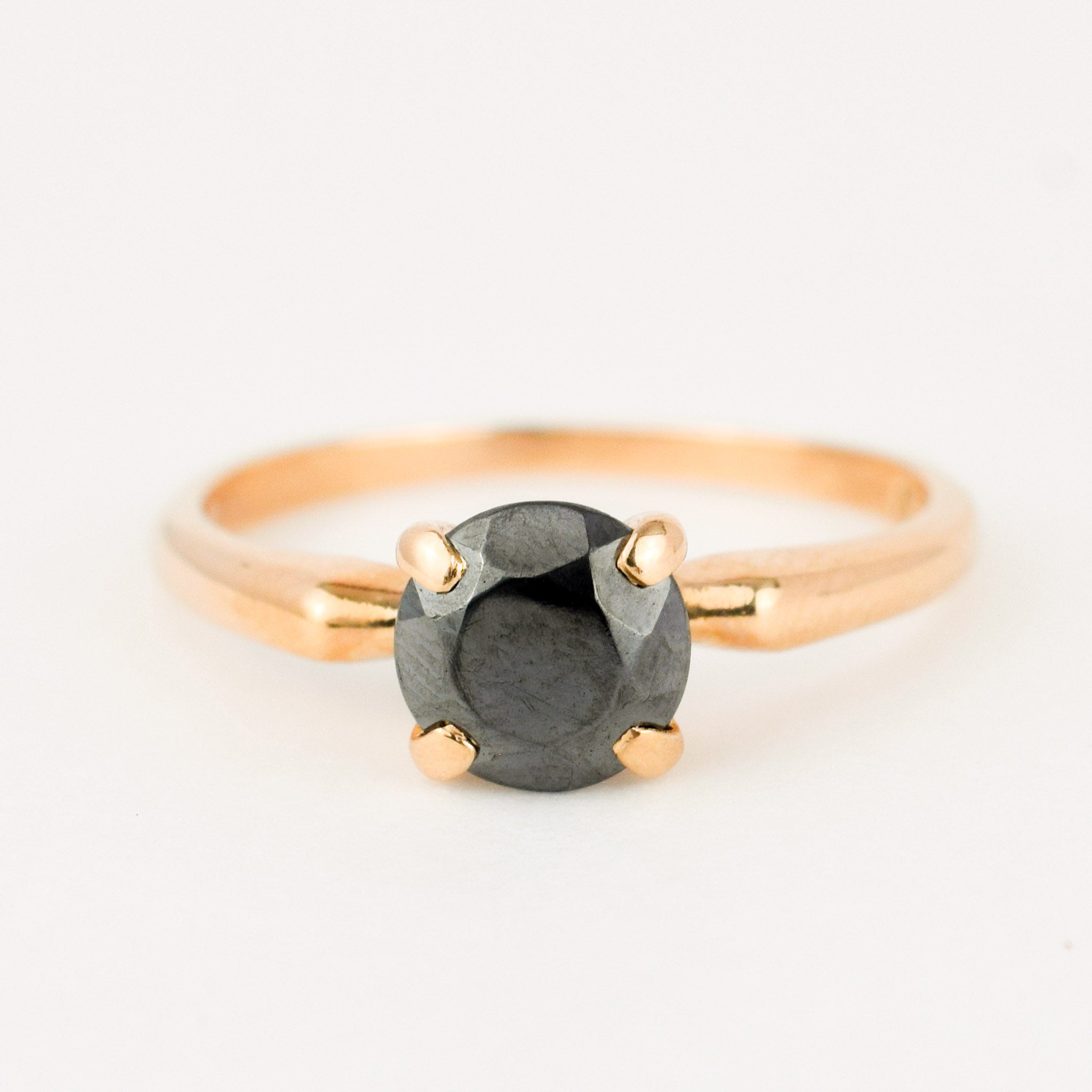 Hematite Solitaire Ring