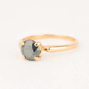 vintage gold hematite ring 