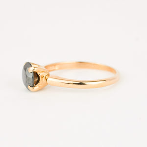 vintage gold hematite ring 