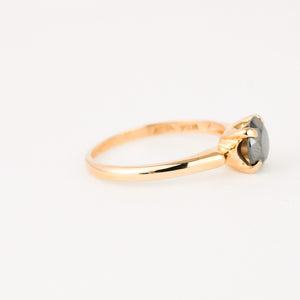vintage gold hematite ring 