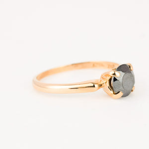 vintage gold hematite ring 