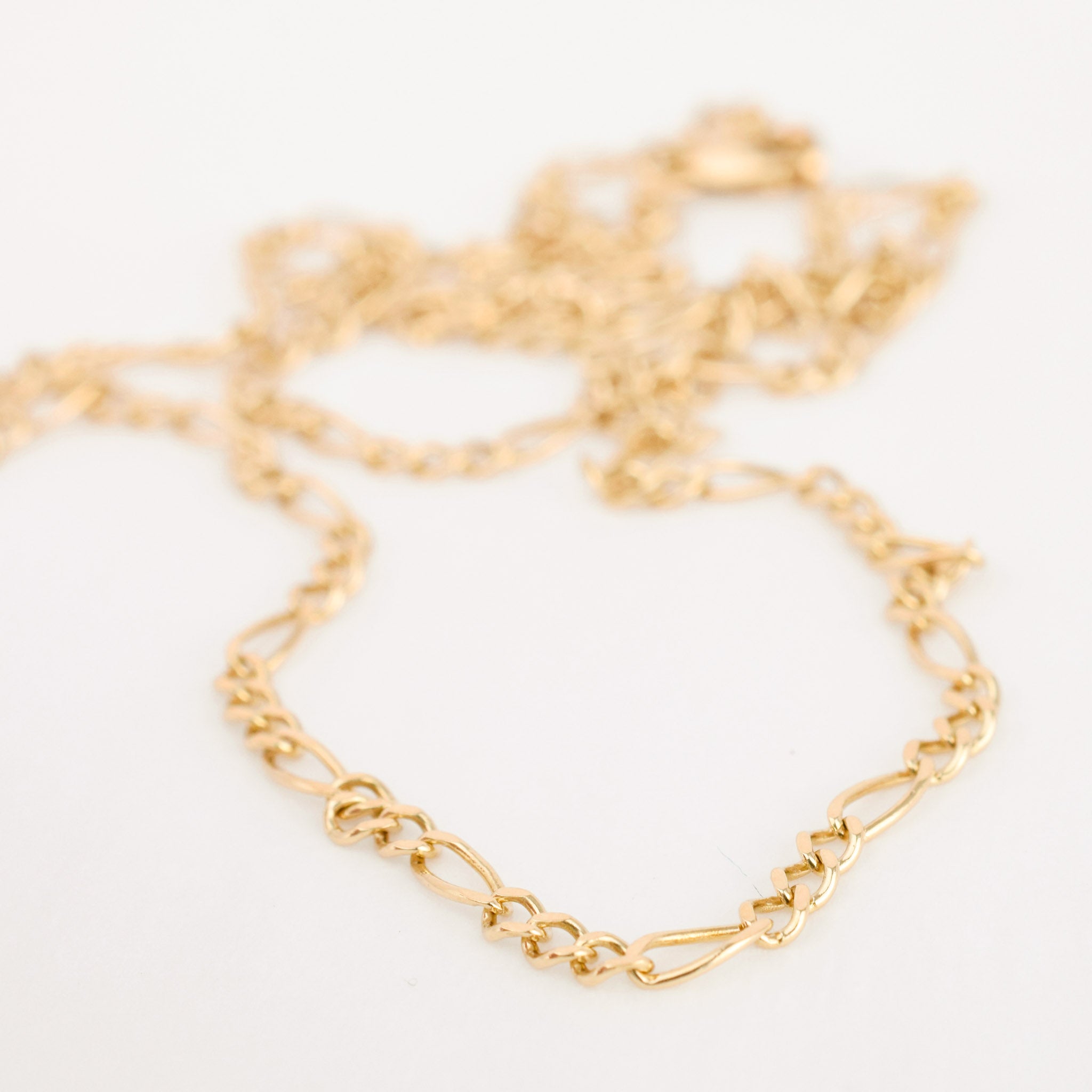 vintage gold figaro chain necklace