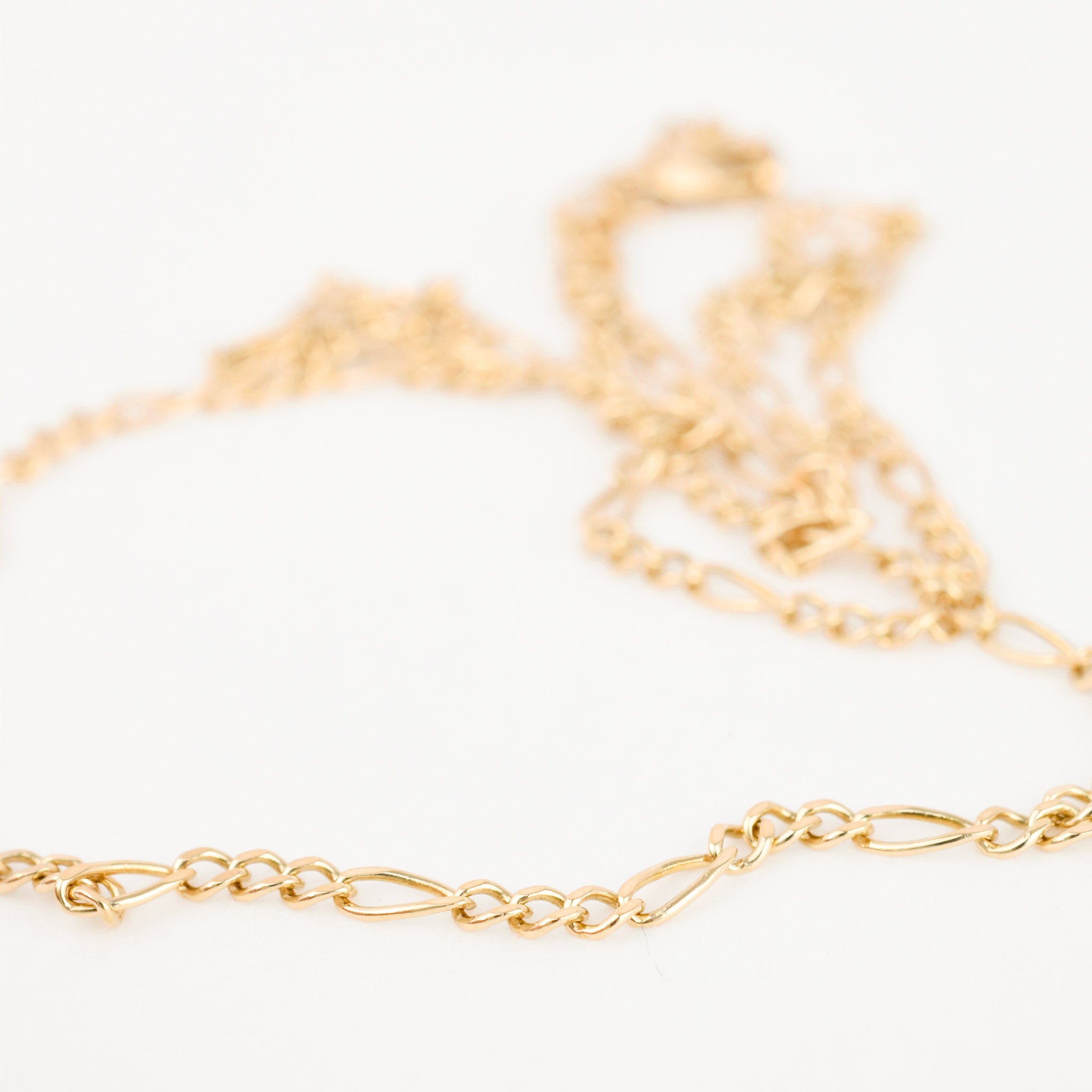 vintage gold figaro chain necklace