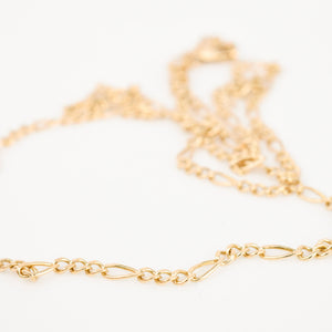 vintage gold figaro chain necklace