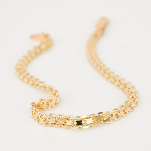 vintage gold gate link bracelet 