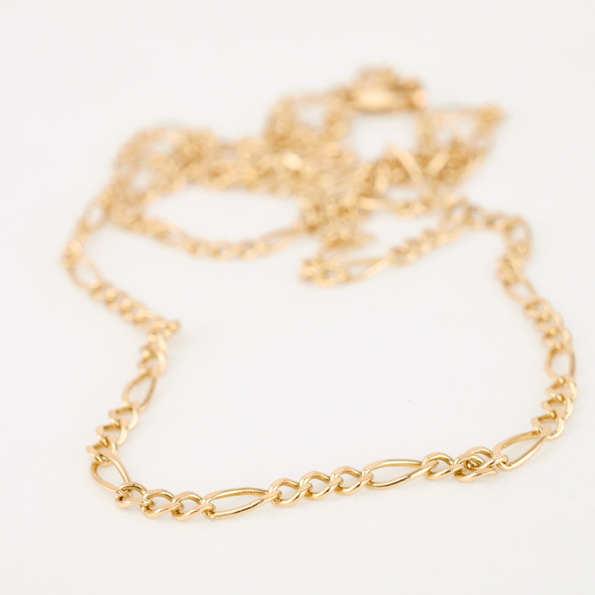 vintage gold figaro chain necklace