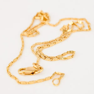 vintage gold intricate link chain necklace