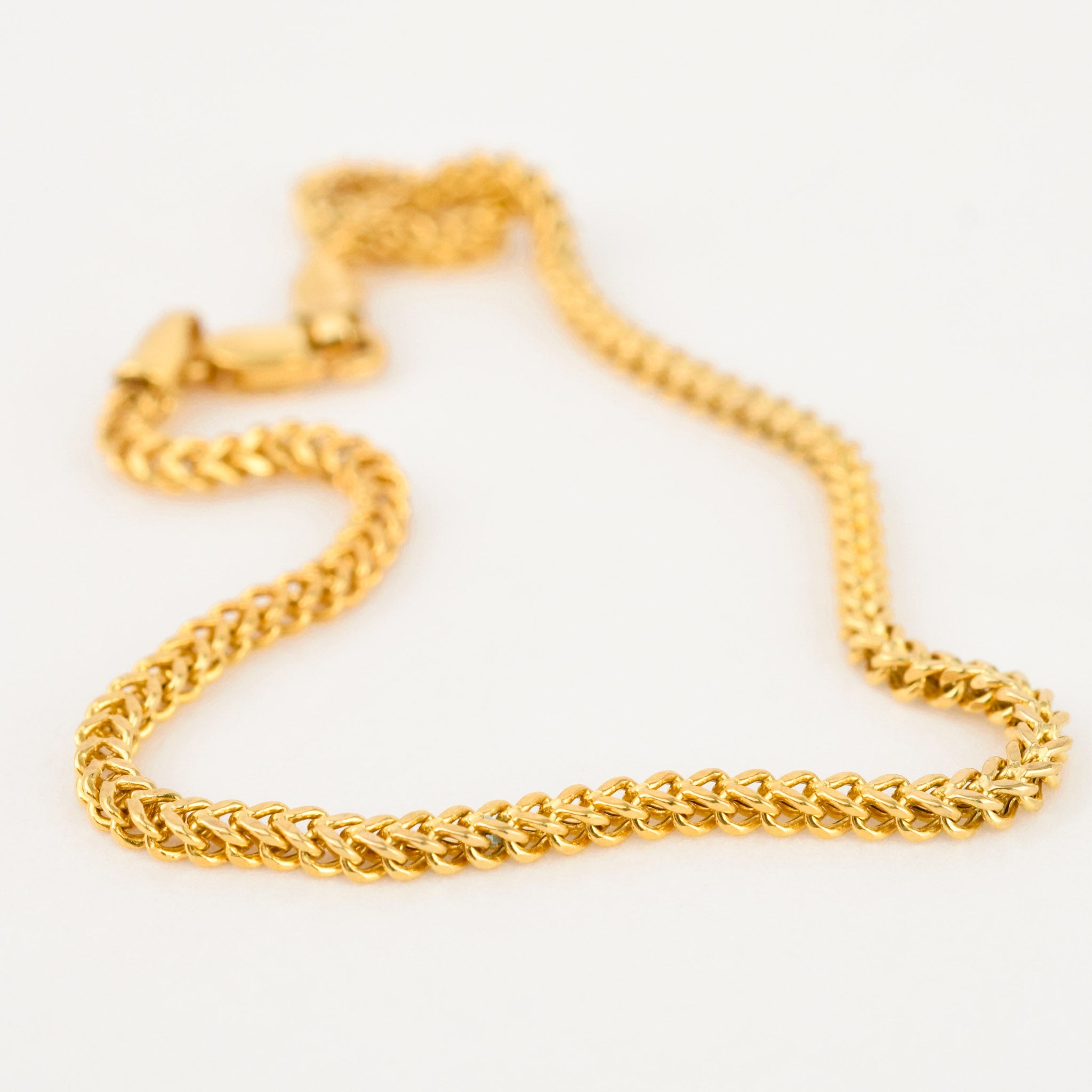 vintage gold wheat chain bracelet 